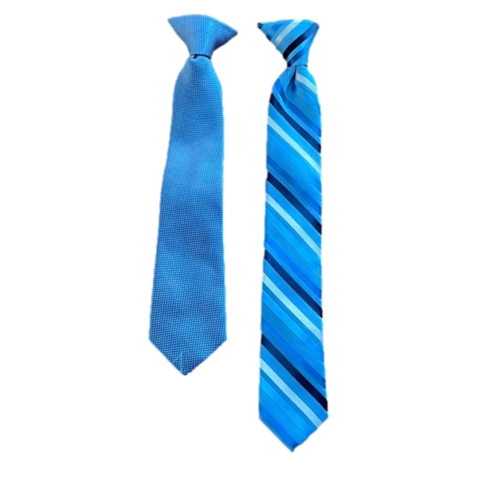 🌿Cherokee Boys (6/7) blues clip-on ties - set of 2🌿